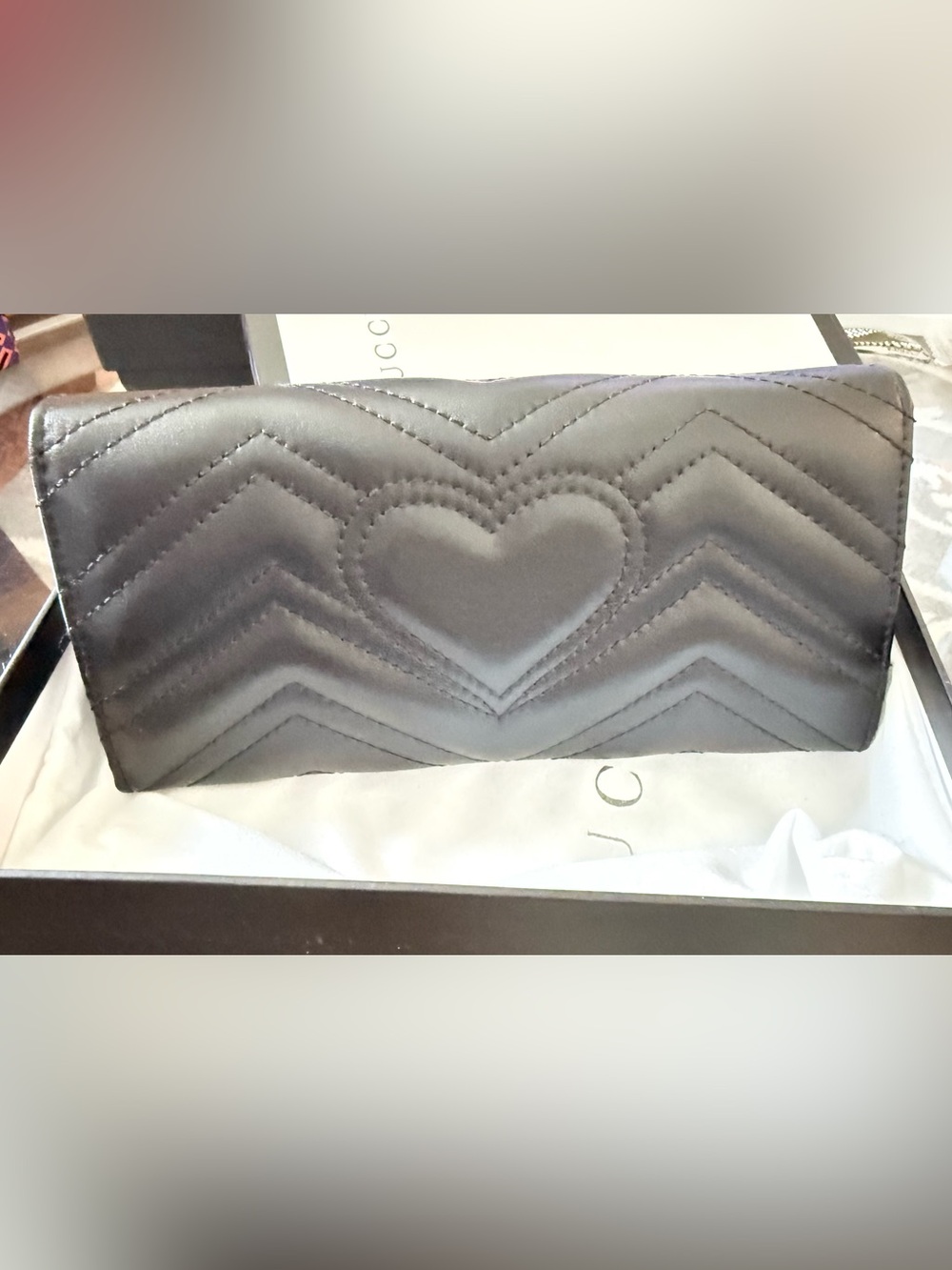 Buttery Smooth Black Quilted Wallet with Silver Hardware BNIB - Picture 4 of 7
